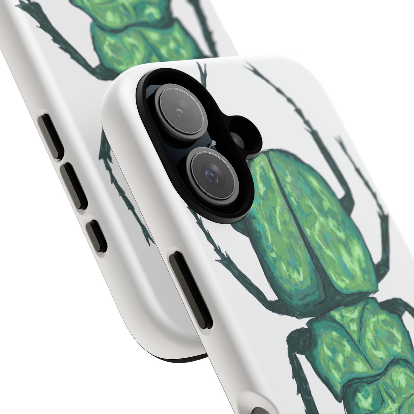 Green Beetle Phone Case - Tough Cases, Insect Lover Gift, Nature Lover Accessory, Unique Phone Cover, Eco-Friendly Design