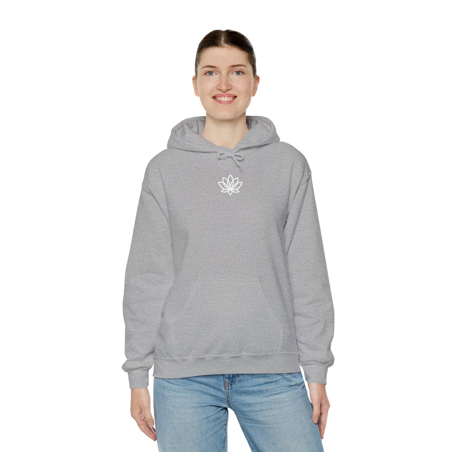 Lotus Flower Unisex Hoodie: Cozy Sweatshirt, Gift for Yoga Lovers, Meditation Apparel, Casual Streetwear, Nature-Inspired Wear, Artsy Collage, Cool Crewnecks