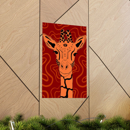 Artistic Giraffe Poster, Vibrant Animal Wall Art, Bohemian Home Decor, Unique Gift for Zoo Lovers, Wildlife Enthusiast Wall Print