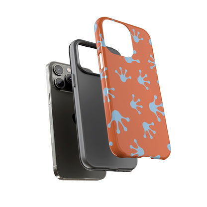 Frog Print Phone Case - Tough Cases, Orange Frog Design, Unique Gift, Fun Accessories, Vibrant Phone Cases, Cool Cases