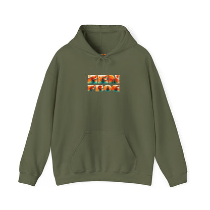 Vibrant Unisex Hoodie with Zen Frog and Snake Design, Cool Gift for Nature Lovers, Casual Wear for All Occasions, Gift for Her, Cool Hoodies