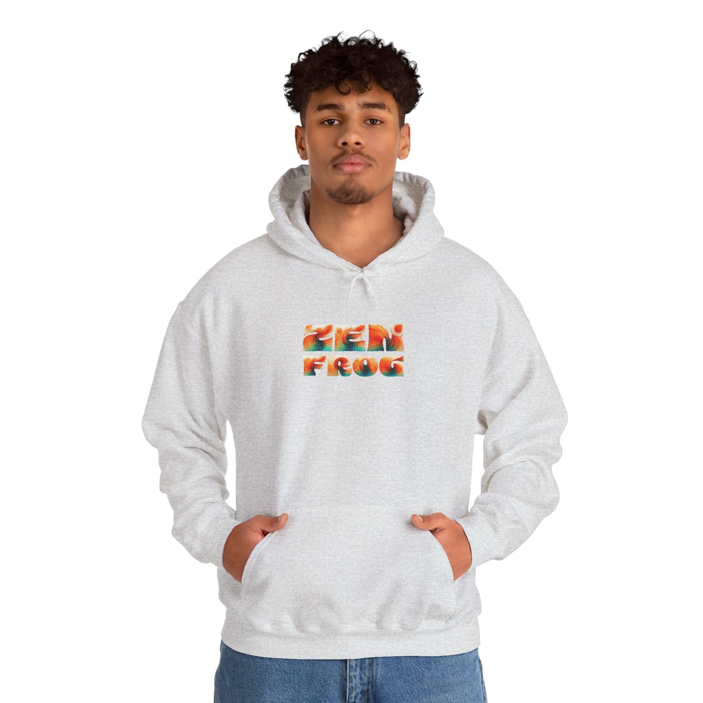 Vibrant Unisex Hoodie with Zen Frog and Snake Design, Cool Gift for Nature Lovers, Casual Wear for All Occasions, Gift for Her, Cool Hoodies