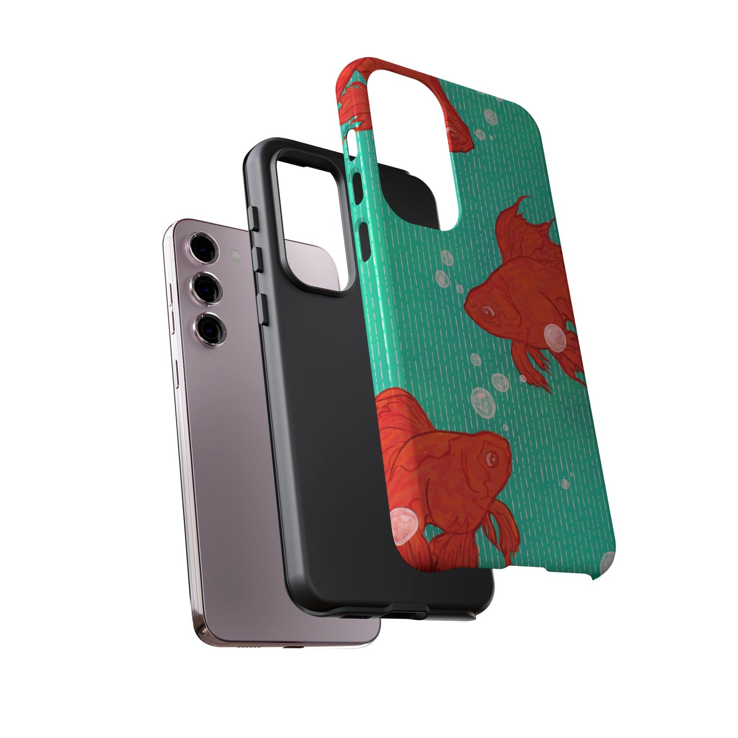 Vibrant Goldfish Phone Case, Colorful iPhone Cover, Ocean Vibe Accessory, Unique Gift for Fish Lovers, Cute Phone Cases