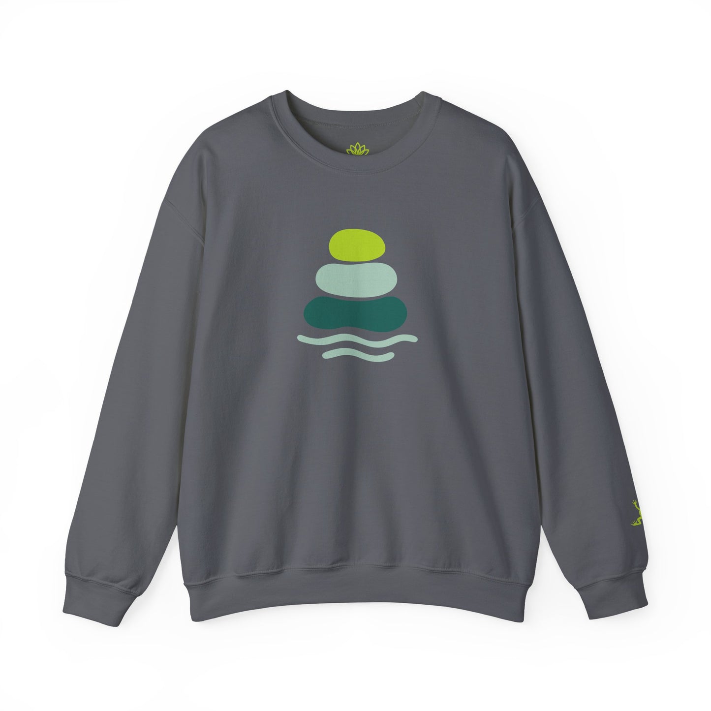 Serene Stones Unisex Crewneck Sweatshirt, Cozy Sweatshirt, Relaxation Apparel, Casual Wear, Mindfulness Gift