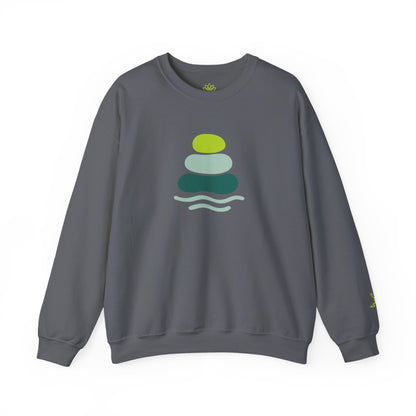 Serene Stones Unisex Crewneck Sweatshirt, Cozy Sweatshirt, Relaxation Apparel, Casual Wear, Mindfulness Gift