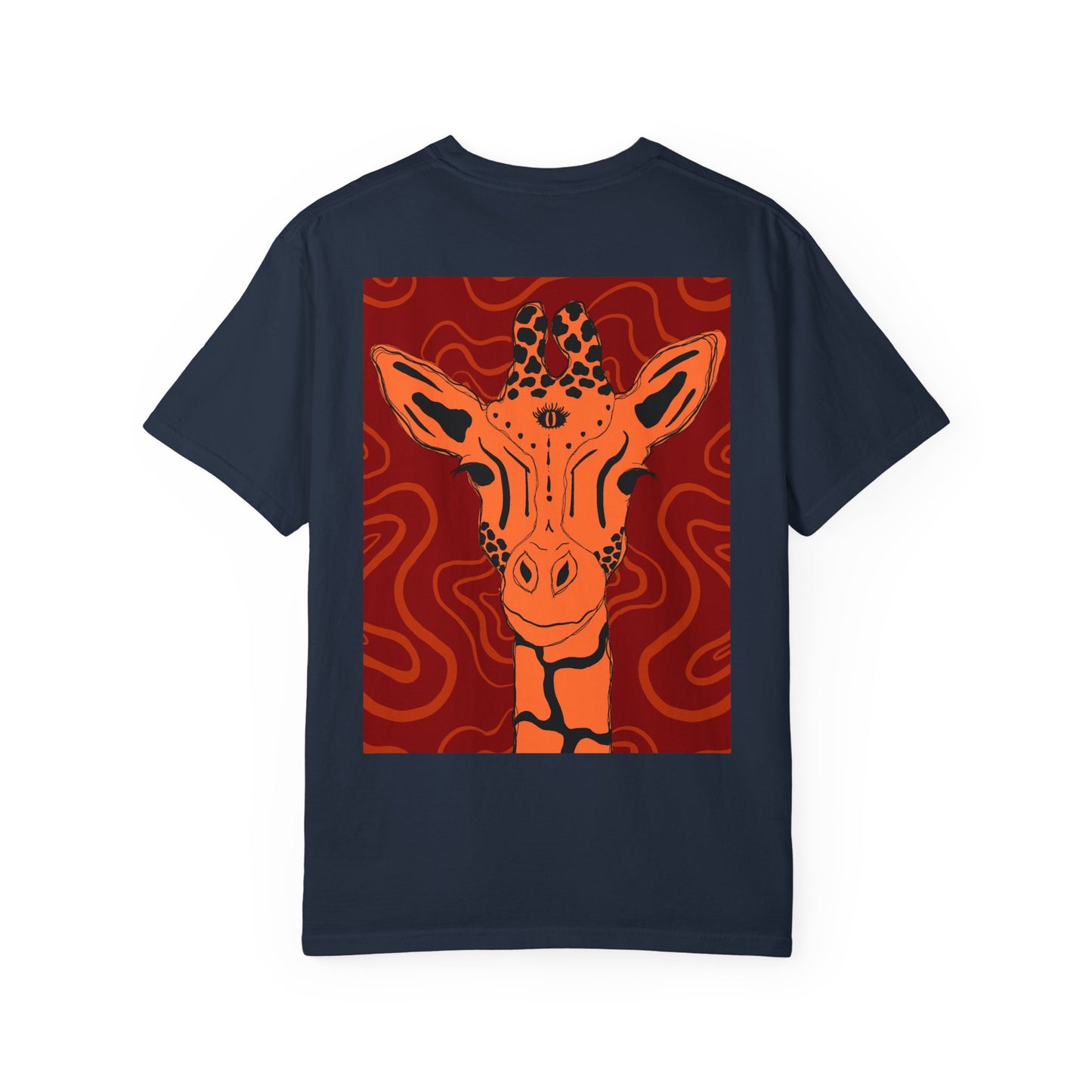 Vibrant Giraffe Graphic Tee, Unisex T-shirt, Gift for Animal Lovers, Casual Wear, Nature-Themed Apparel, Unique Graphic Shirt