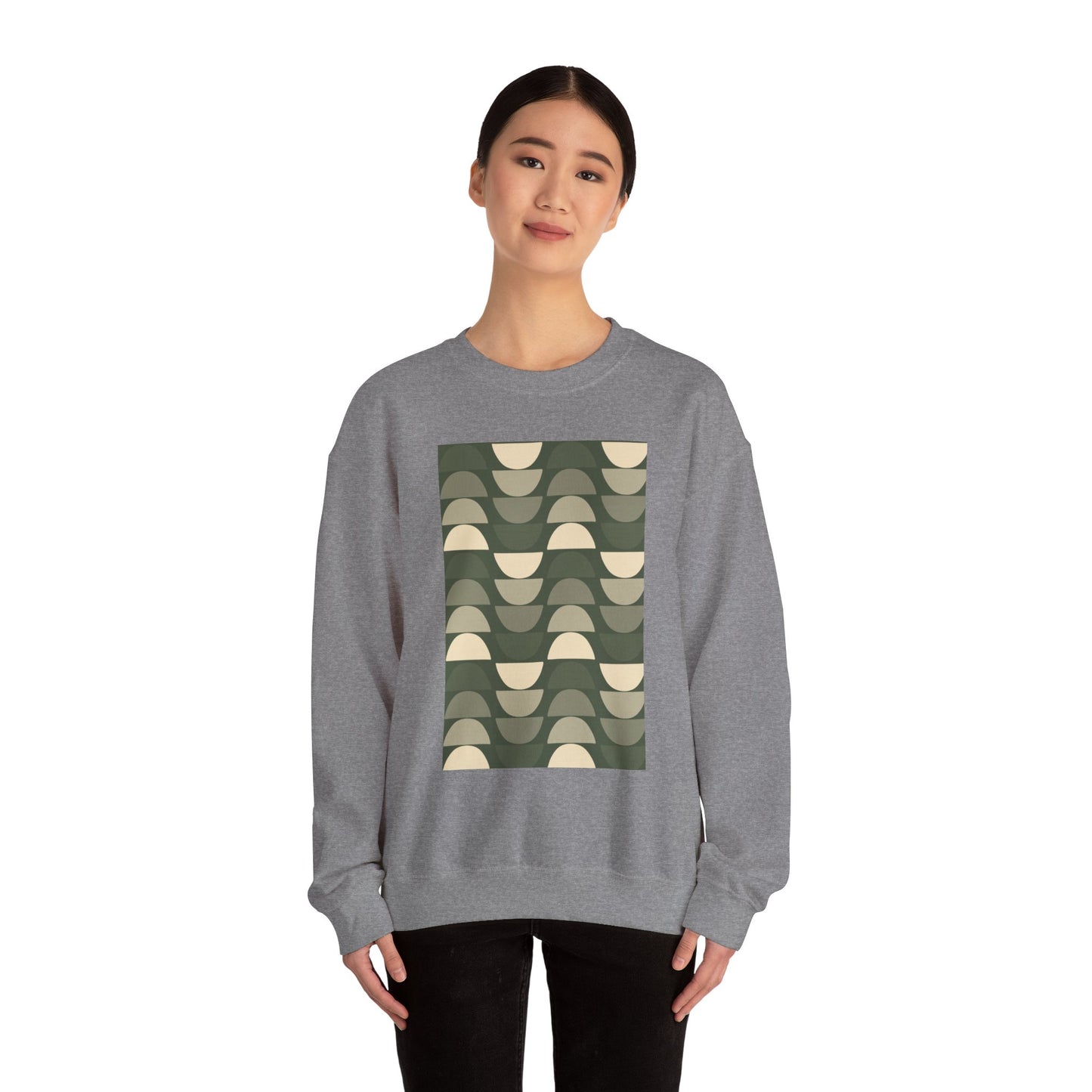 Stylish Geometric Crewneck Sweatshirt for Relaxed Vibes, Cozy Layer, Unisex Fashion Piece, Perfect Gift for Art Lovers, Casual Wear