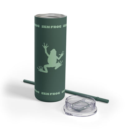 Zen Frog Skinny Tumbler, 20oz - Unique Drinkware for Nature Lovers, Eco-friendly Gift, Travel Cup, Summer Hydration, Stylish Reusable Cup