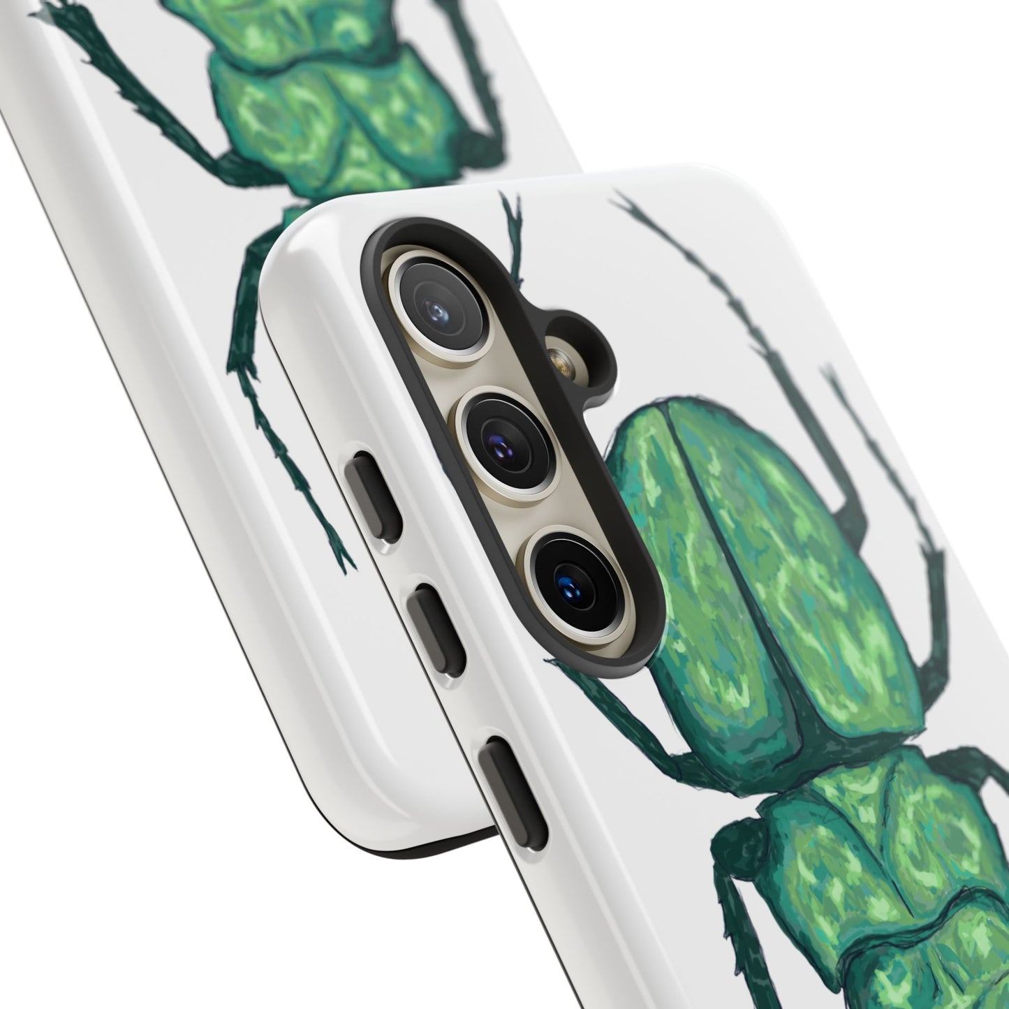 Green Beetle Phone Case - Tough Cases, Insect Lover Gift, Nature Lover Accessory, Unique Phone Cover, Eco-Friendly Design