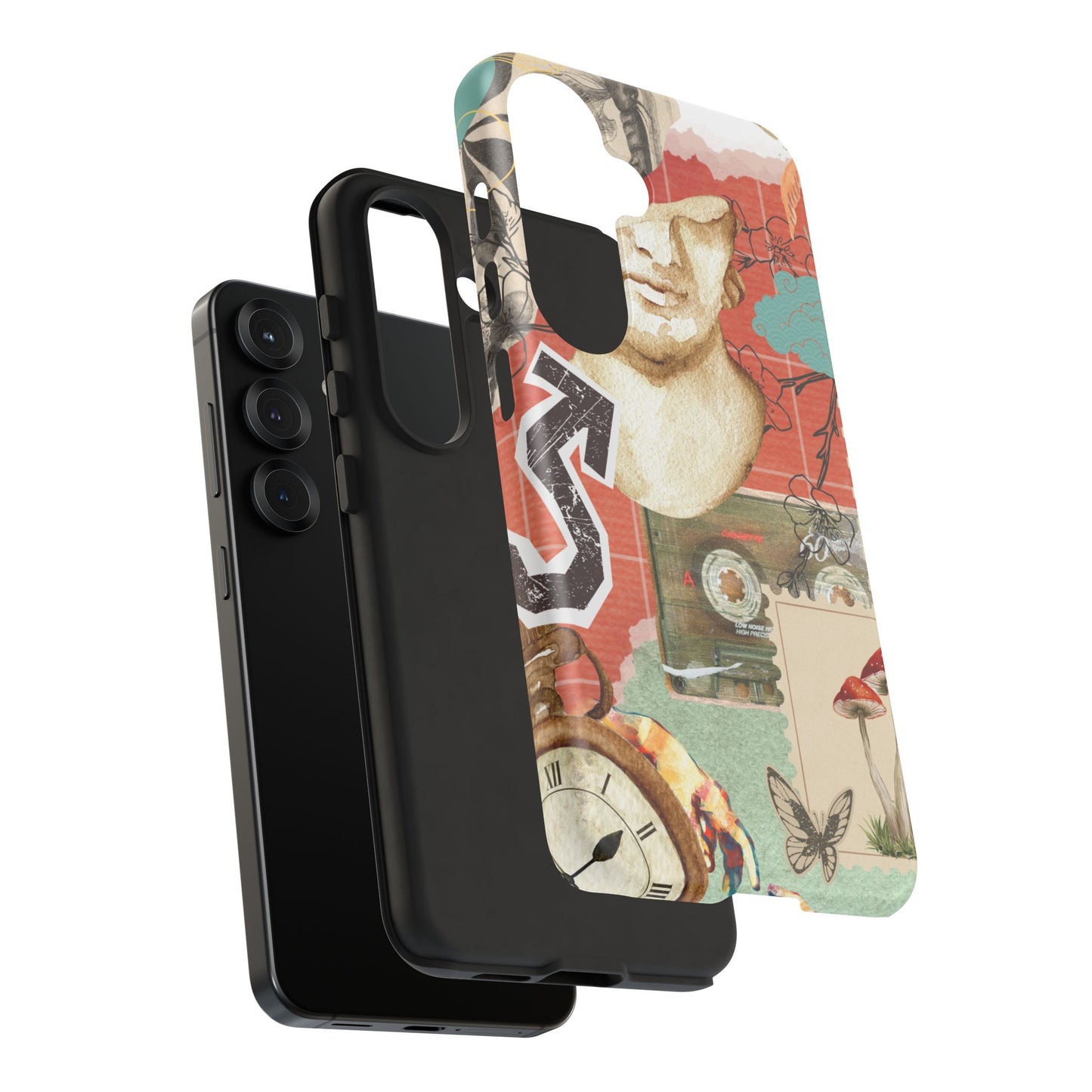 Artistic iPhone Case, Tough Cases with Vintage Design, Unique Phone Cover, Gift for Art Lovers, Protective Case for All Occasions, Vintage Collage Art