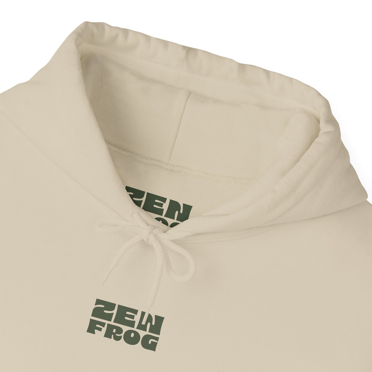 Zen Frog Unisex Hoodie | Relaxed Fashion, Cozy Sweatshirt, Unique Gift, Chill Vibes, Spring and Summer Style