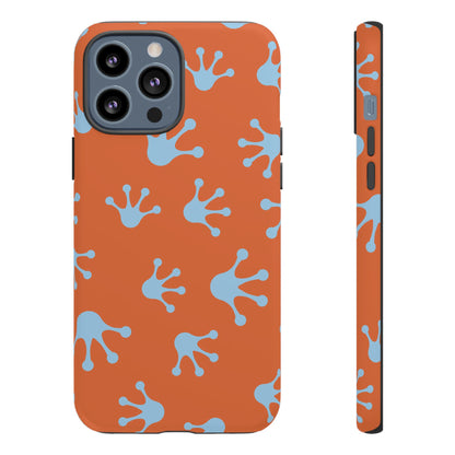 Frog Print Phone Case - Tough Cases, Orange Frog Design, Unique Gift, Fun Accessories, Vibrant Phone Cases, Cool Cases