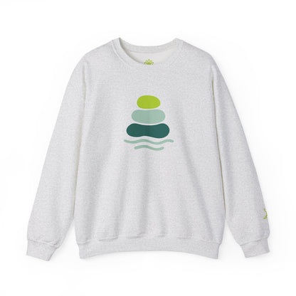Serene Stones Unisex Crewneck Sweatshirt, Cozy Sweatshirt, Relaxation Apparel, Casual Wear, Mindfulness Gift