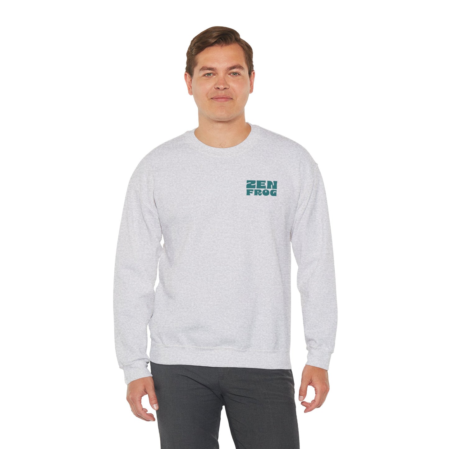 Zen Frog Crewneck Sweatshirt - Relaxed Vibe, Unisex Sweatshirt, Perfect for Cozy Days, Gift for Meditation Lovers, Casual Fashion