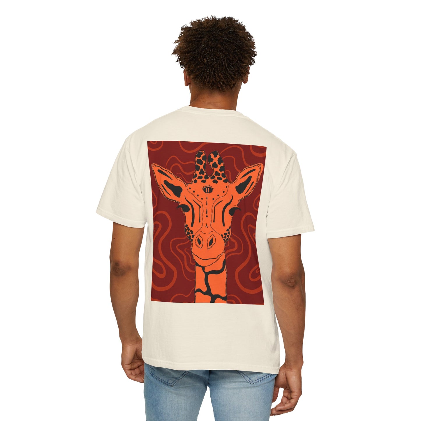Vibrant Giraffe Graphic Tee, Unisex T-shirt, Gift for Animal Lovers, Casual Wear, Nature-Themed Apparel, Unique Graphic Shirt