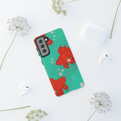 Vibrant Goldfish Phone Case, Colorful iPhone Cover, Ocean Vibe Accessory, Unique Gift for Fish Lovers, Cute Phone Cases