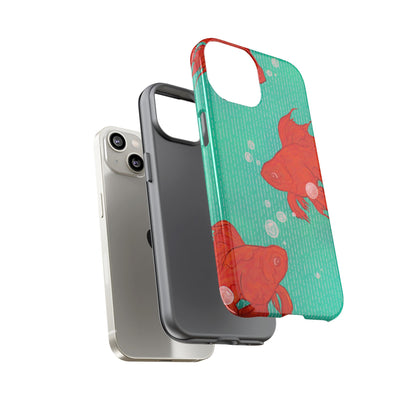 Vibrant Goldfish Phone Case, Colorful iPhone Cover, Ocean Vibe Accessory, Unique Gift for Fish Lovers, Cute Phone Cases