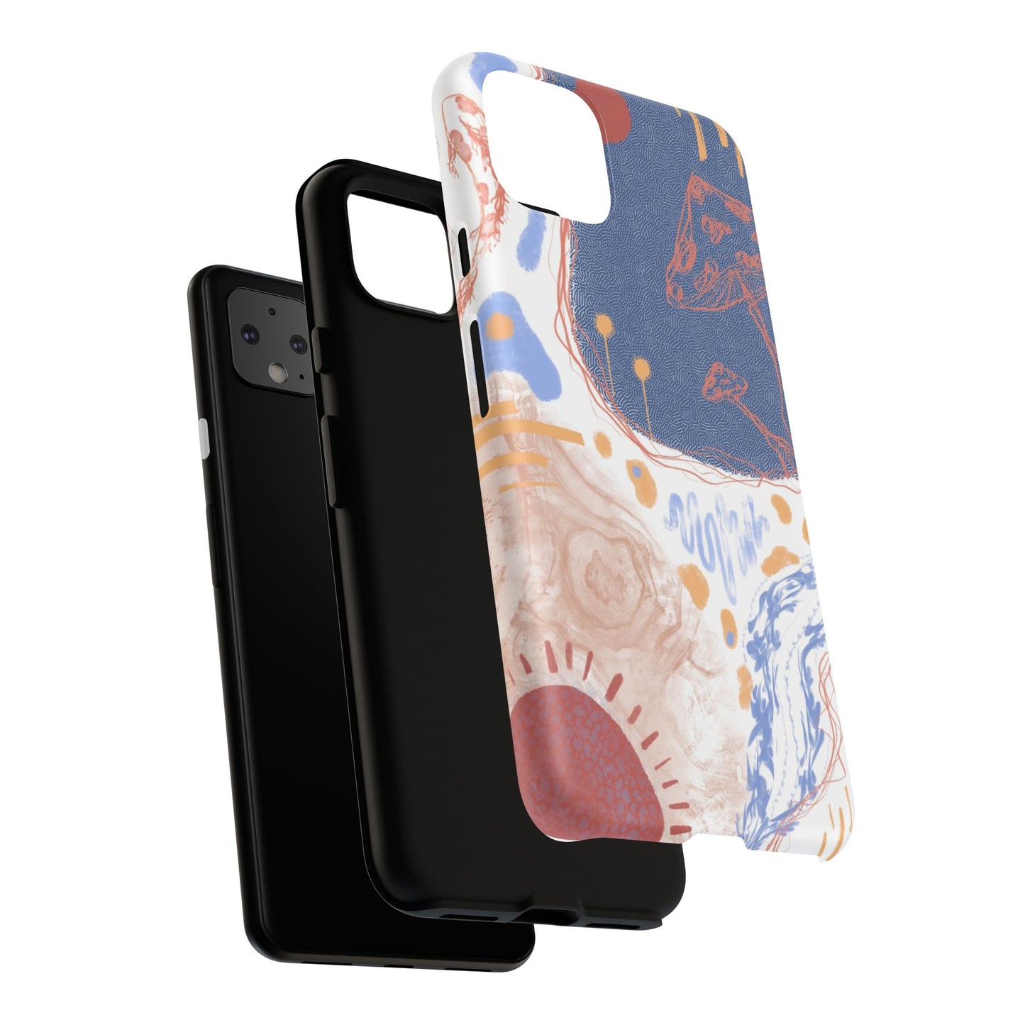Artistic Phone Case with Abstract Design, Tough Phone Case, Unique Gift, Trendy Accessories, Modern Art Case, Stylish Tech Gear