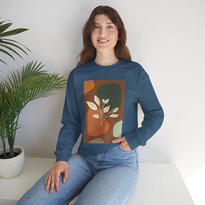 Botanical Print Crewneck Sweatshirt | Cozy Unisex Sweatshirt, Fall Fashion, Casual Wear, Gift for Her, Botanical Art