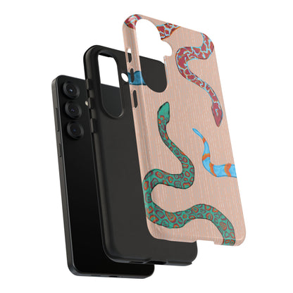 Colorful Snake Phone Case, Tough Phone Case, Unique Phone Cover, Animal Print Case, Gifts for Her, Trendy Accessories