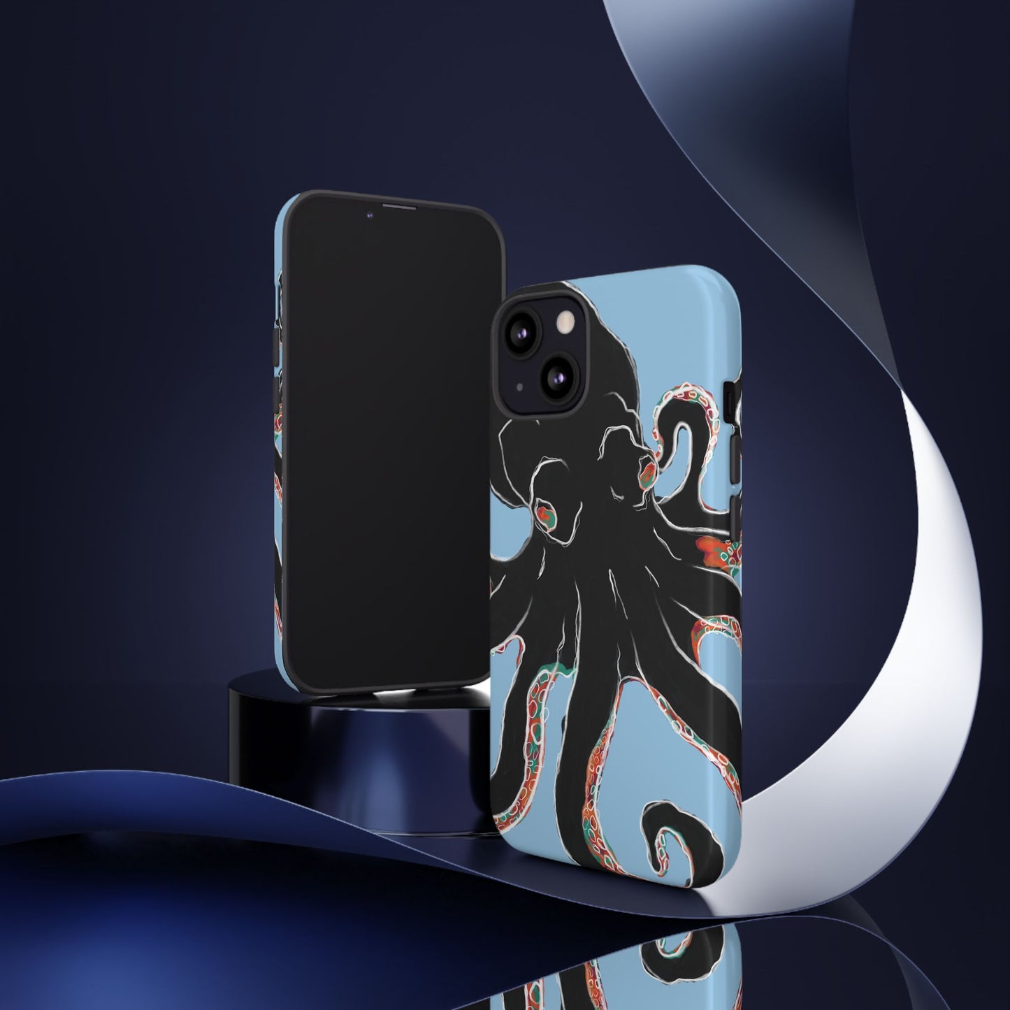 Octopus Tough Phone Case, Sea Creature Design, Ocean Lover Gift, Unique Phone Cover, Underwater Artwork