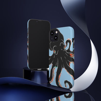 Octopus Tough Phone Case, Sea Creature Design, Ocean Lover Gift, Unique Phone Cover, Underwater Artwork