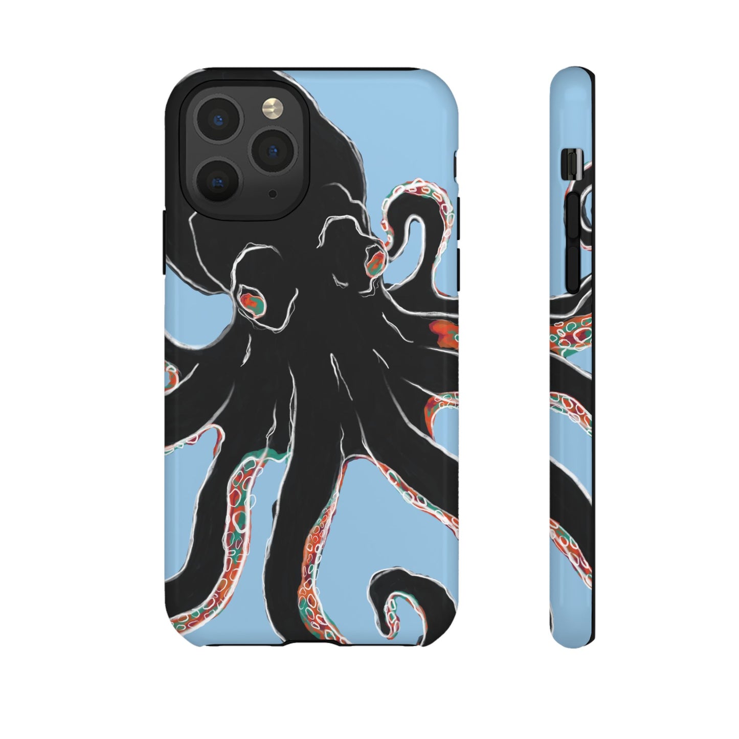 Octopus Tough Phone Case, Sea Creature Design, Ocean Lover Gift, Unique Phone Cover, Underwater Artwork