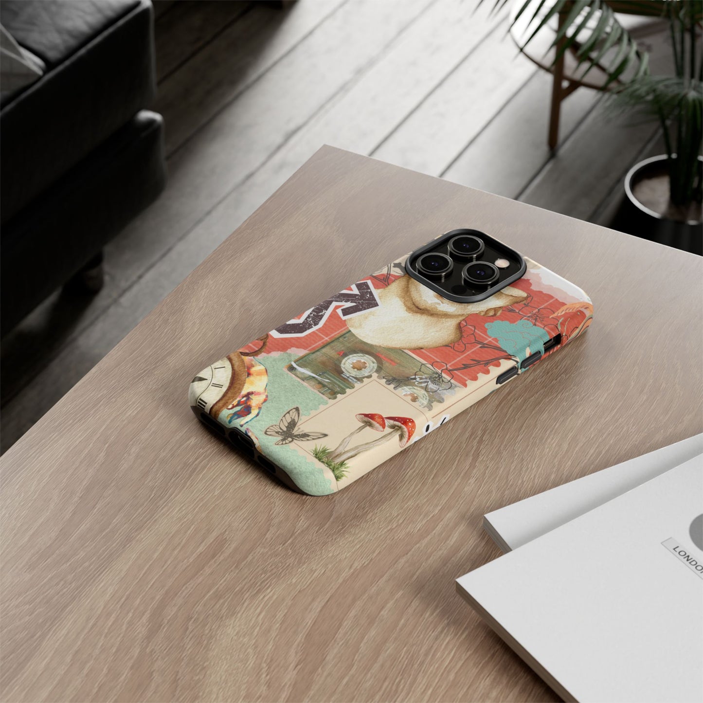 Artistic iPhone Case, Tough Cases with Vintage Design, Unique Phone Cover, Gift for Art Lovers, Protective Case for All Occasions, Vintage Collage Art