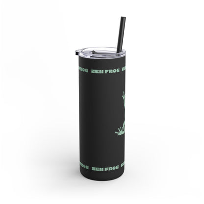 Zen Frog Skinny Tumbler, 20oz - Unique Drinkware for Nature Lovers, Eco-friendly Gift, Travel Cup, Summer Hydration, Stylish Reusable Cup