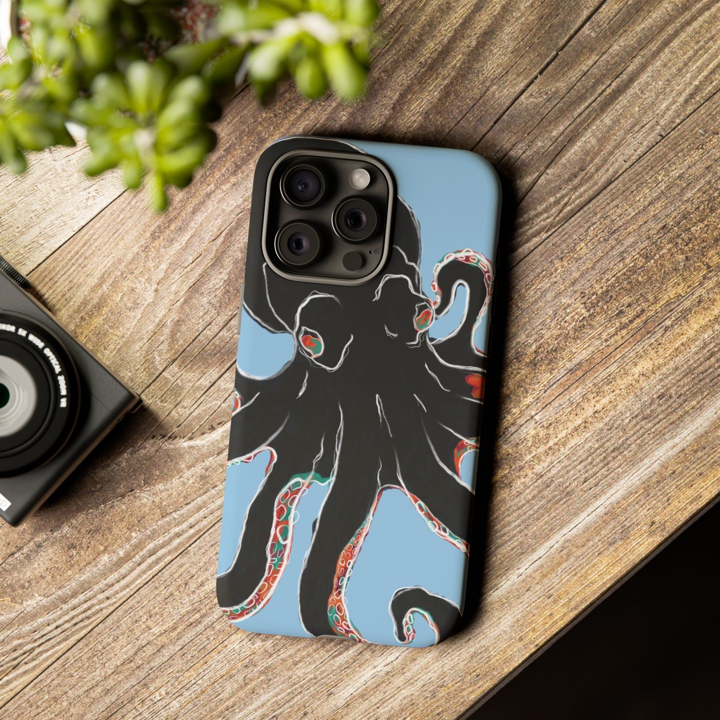 Octopus Tough Phone Case, Sea Creature Design, Ocean Lover Gift, Unique Phone Cover, Underwater Artwork