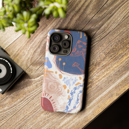 Artistic Phone Case with Abstract Design, Tough Phone Case, Unique Gift, Trendy Accessories, Modern Art Case, Stylish Tech Gear