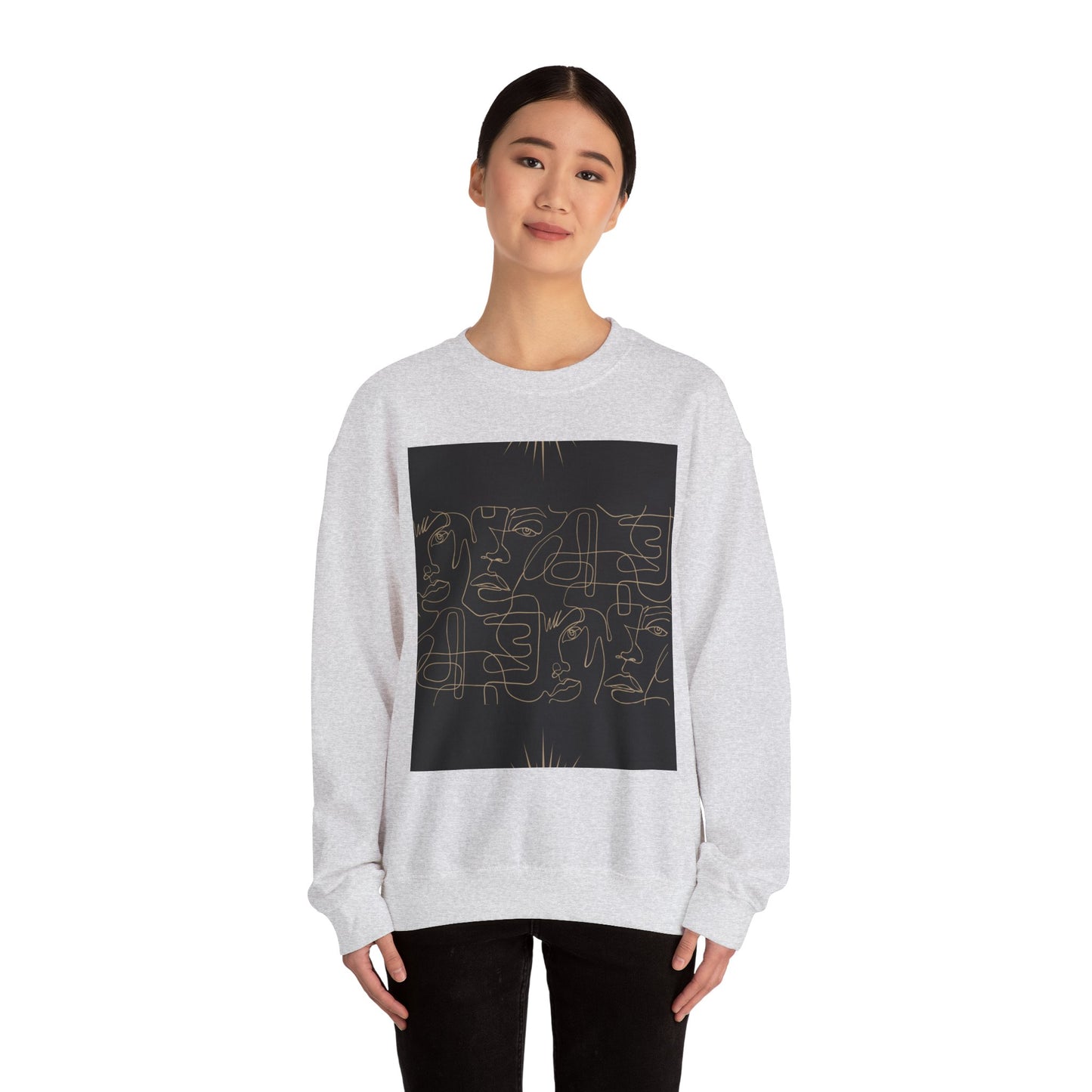Stylish Unisex Crewneck Sweatshirt - Modern Art Design, Cozy Gift for Him/Her, Perfect for Fall, Casual Wear, Art Lovers, Abstract, Minimalist, Autumn Vibes