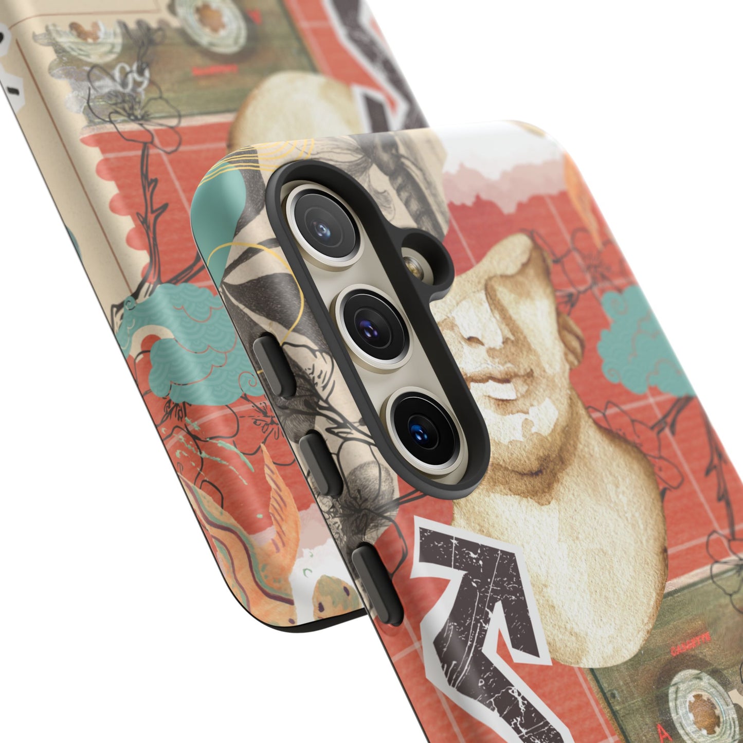 Artistic iPhone Case, Tough Cases with Vintage Design, Unique Phone Cover, Gift for Art Lovers, Protective Case for All Occasions, Vintage Collage Art