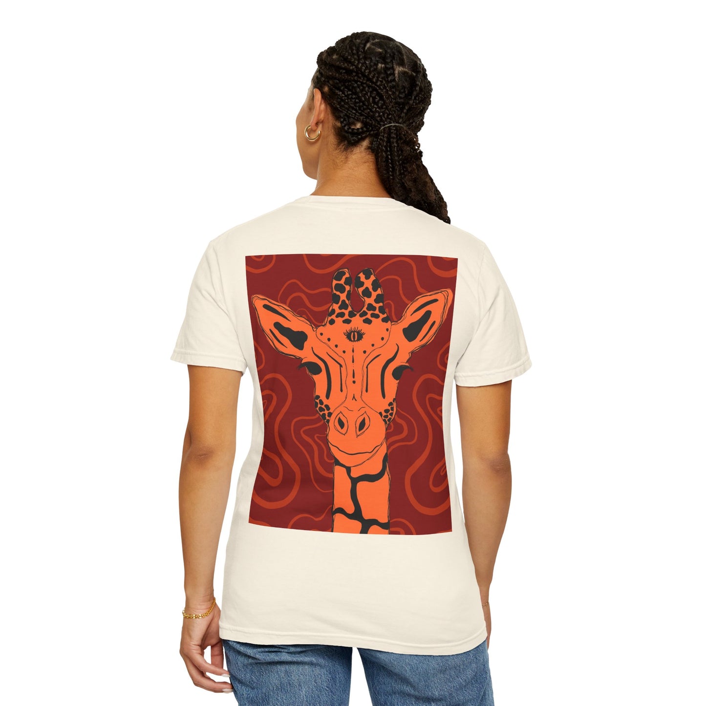 Vibrant Giraffe Graphic Tee, Unisex T-shirt, Gift for Animal Lovers, Casual Wear, Nature-Themed Apparel, Unique Graphic Shirt