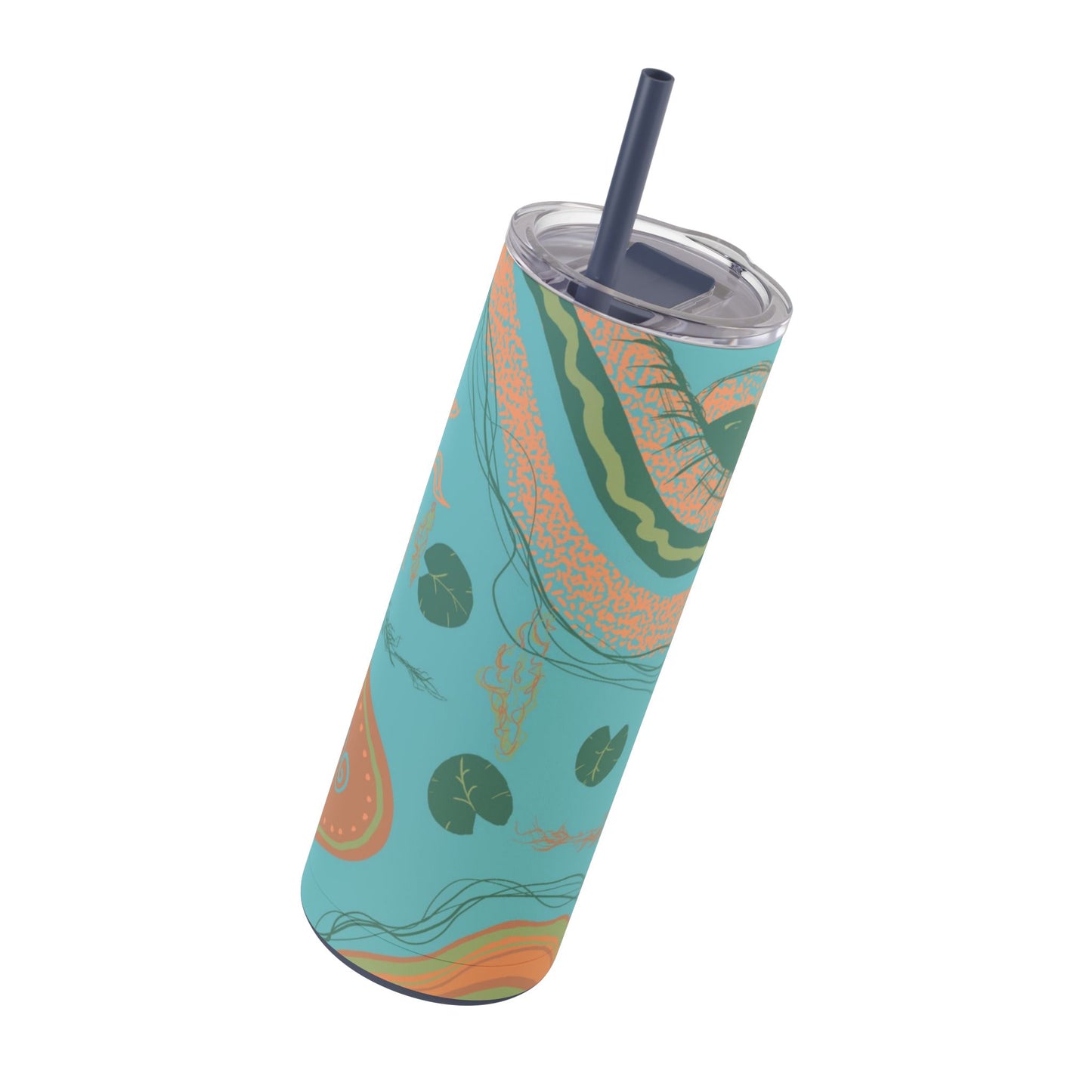 Vibrant Skinny Tumbler, Colorful Drinkware, Reusable Travel Mug, Eco-friendly Gift, Summer Hydration Cup, Stylish Beverage Container