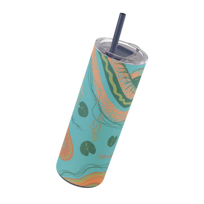 Vibrant Skinny Tumbler, Colorful Drinkware, Reusable Travel Mug, Eco-friendly Gift, Summer Hydration Cup, Stylish Beverage Container