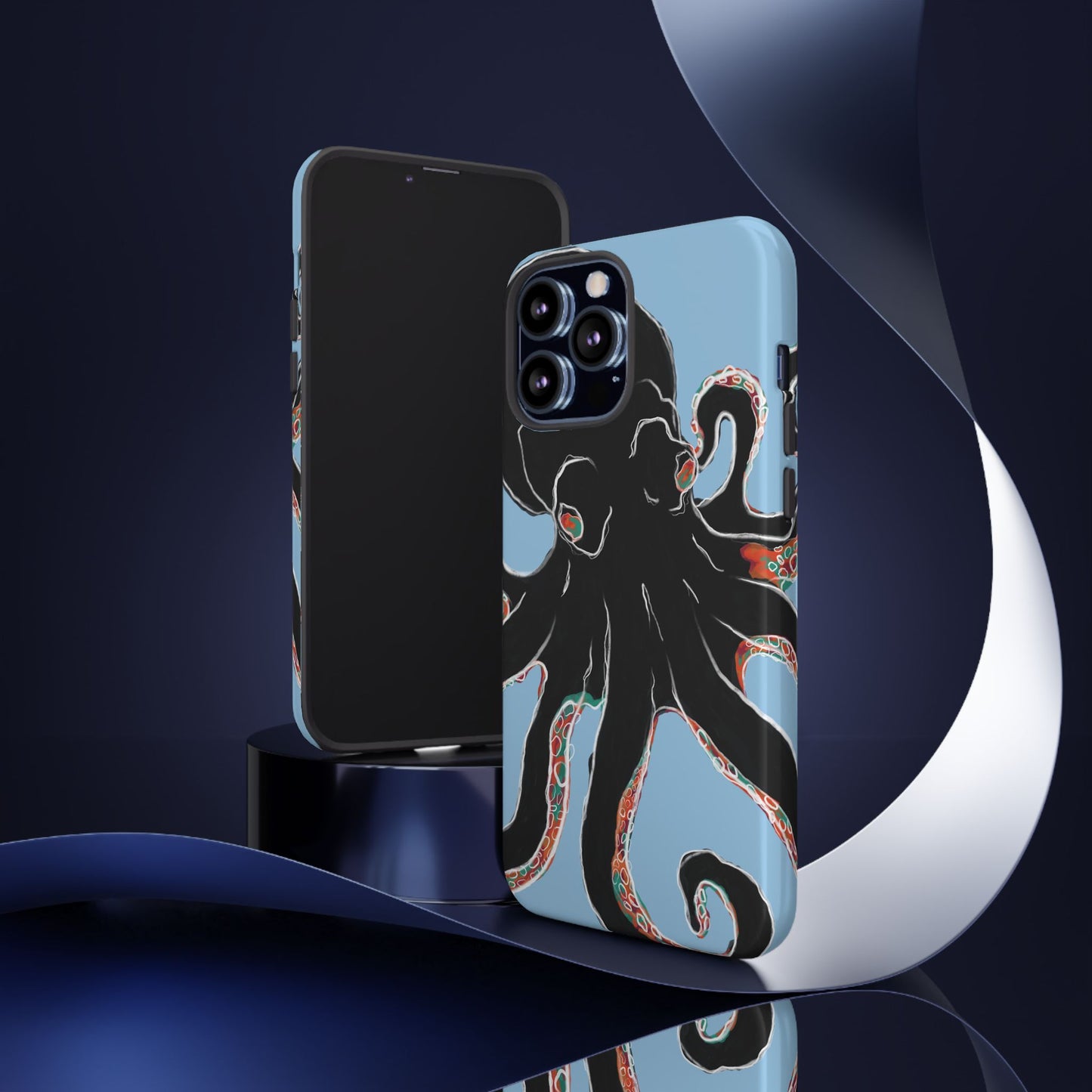 Octopus Tough Phone Case, Sea Creature Design, Ocean Lover Gift, Unique Phone Cover, Underwater Artwork