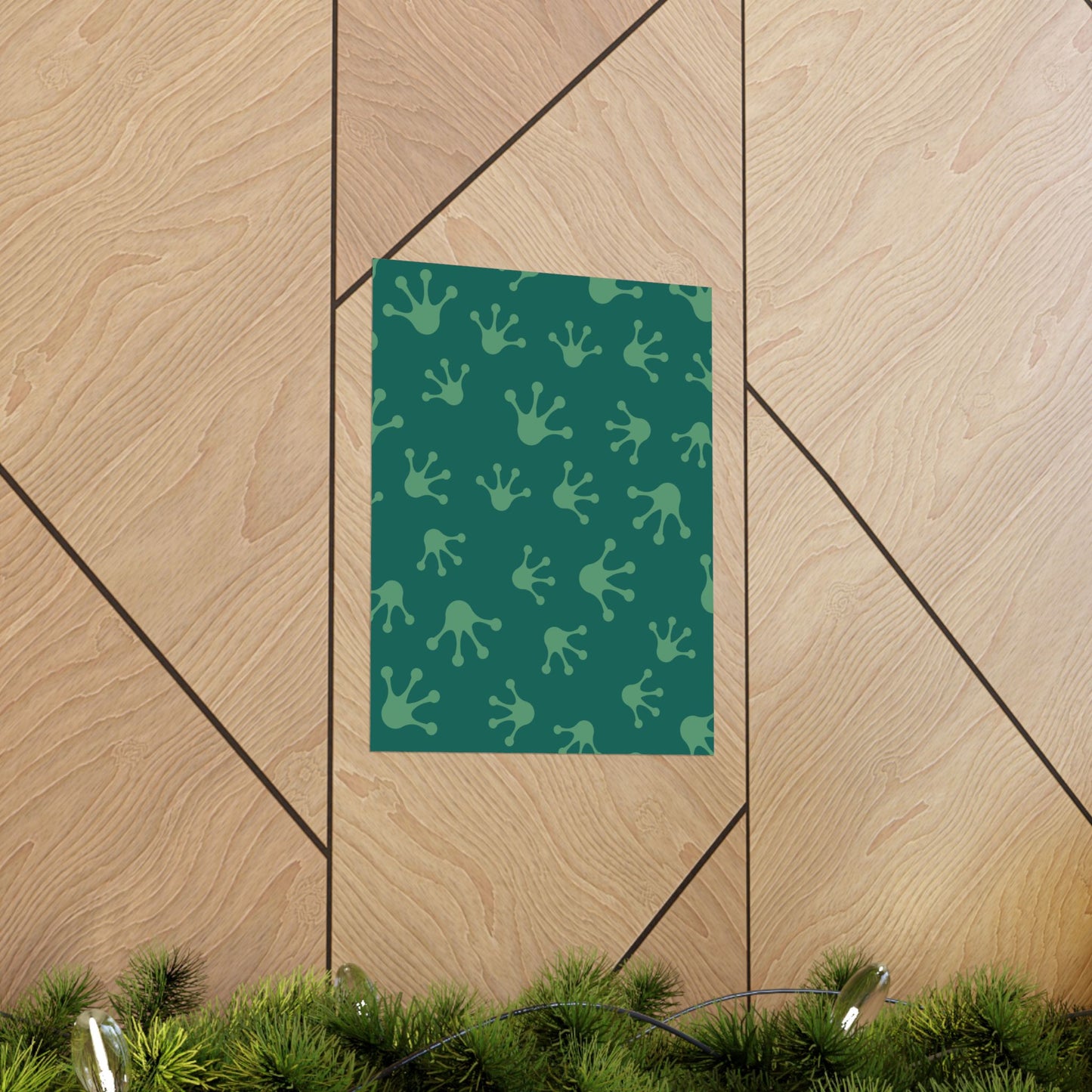 Frog Splash Art Prints, Fun Wall Decor for Kids, Nursery Room Accent, Green Frog Pattern Posters, Gift for Frog Lovers