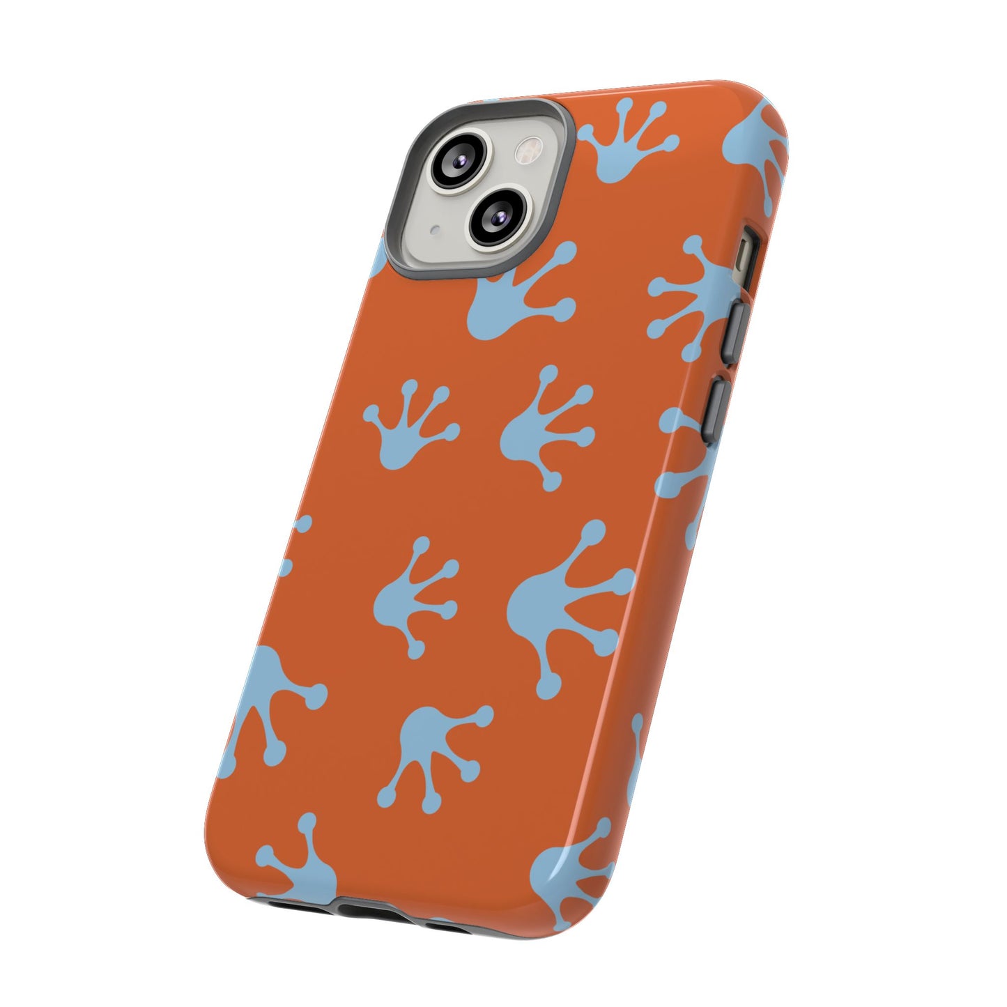 Frog Print Phone Case - Tough Cases, Orange Frog Design, Unique Gift, Fun Accessories, Vibrant Phone Cases, Cool Cases
