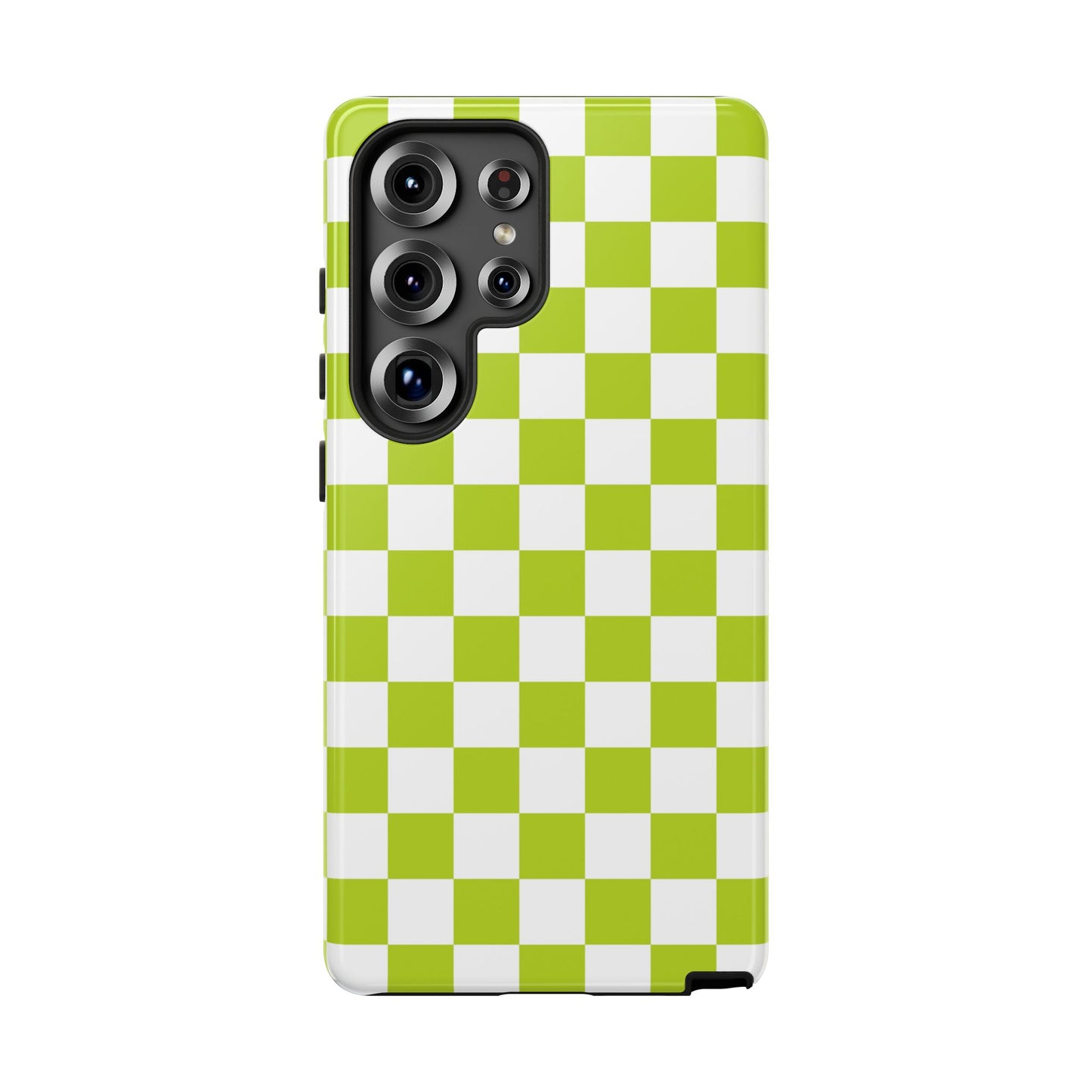 Lively Checker Pattern Phone Case | Tough Cases, Green Checkered Design, Unique Cell Phone Cover, Trendy Accessory, Gift Idea