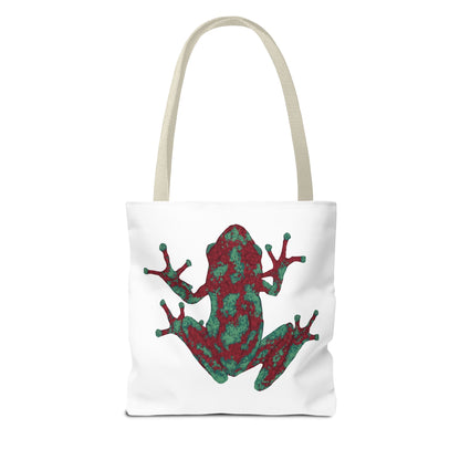 Frog Art Tote Bag, Eco-Friendly Shopping Bag, Nature Lover Gift, Stylish Reusable Tote, Unique Animal Print Purse