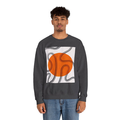 Retro Abstract Art Crewneck Sweatshirt, Cozy Graphic Pullover, Unisex Casualwear, Perfect Gift for Art Lovers, Fall Fashion Essential, Gift for Him, Gift for Her