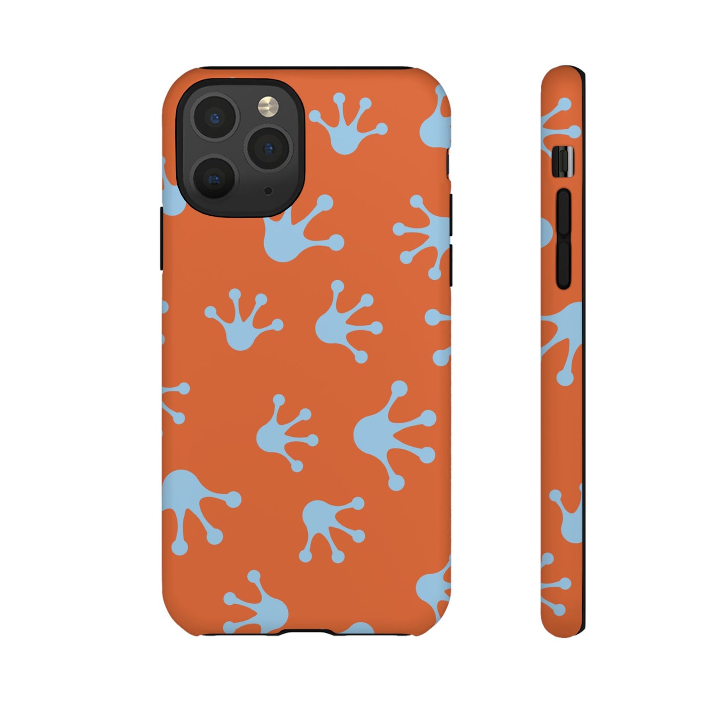Frog Print Phone Case - Tough Cases, Orange Frog Design, Unique Gift, Fun Accessories, Vibrant Phone Cases, Cool Cases