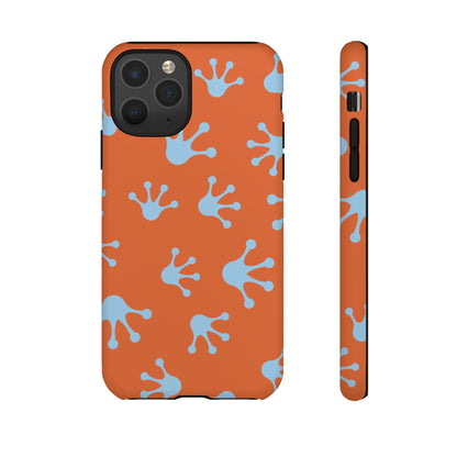 Frog Print Phone Case - Tough Cases, Orange Frog Design, Unique Gift, Fun Accessories, Vibrant Phone Cases, Cool Cases