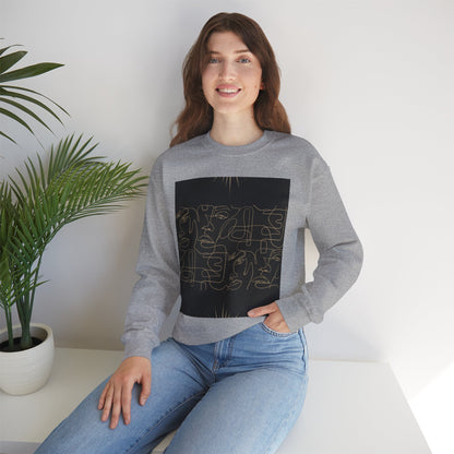 Stylish Unisex Crewneck Sweatshirt - Modern Art Design, Cozy Gift for Him/Her, Perfect for Fall, Casual Wear, Art Lovers, Abstract, Minimalist, Autumn Vibes