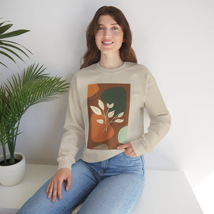 Botanical Print Crewneck Sweatshirt | Cozy Unisex Sweatshirt, Fall Fashion, Casual Wear, Gift for Her, Botanical Art