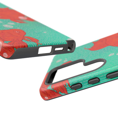 Vibrant Goldfish Phone Case, Colorful iPhone Cover, Ocean Vibe Accessory, Unique Gift for Fish Lovers, Cute Phone Cases