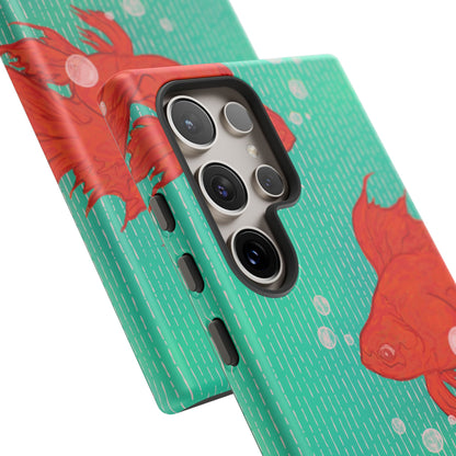 Vibrant Goldfish Phone Case, Colorful iPhone Cover, Ocean Vibe Accessory, Unique Gift for Fish Lovers, Cute Phone Cases