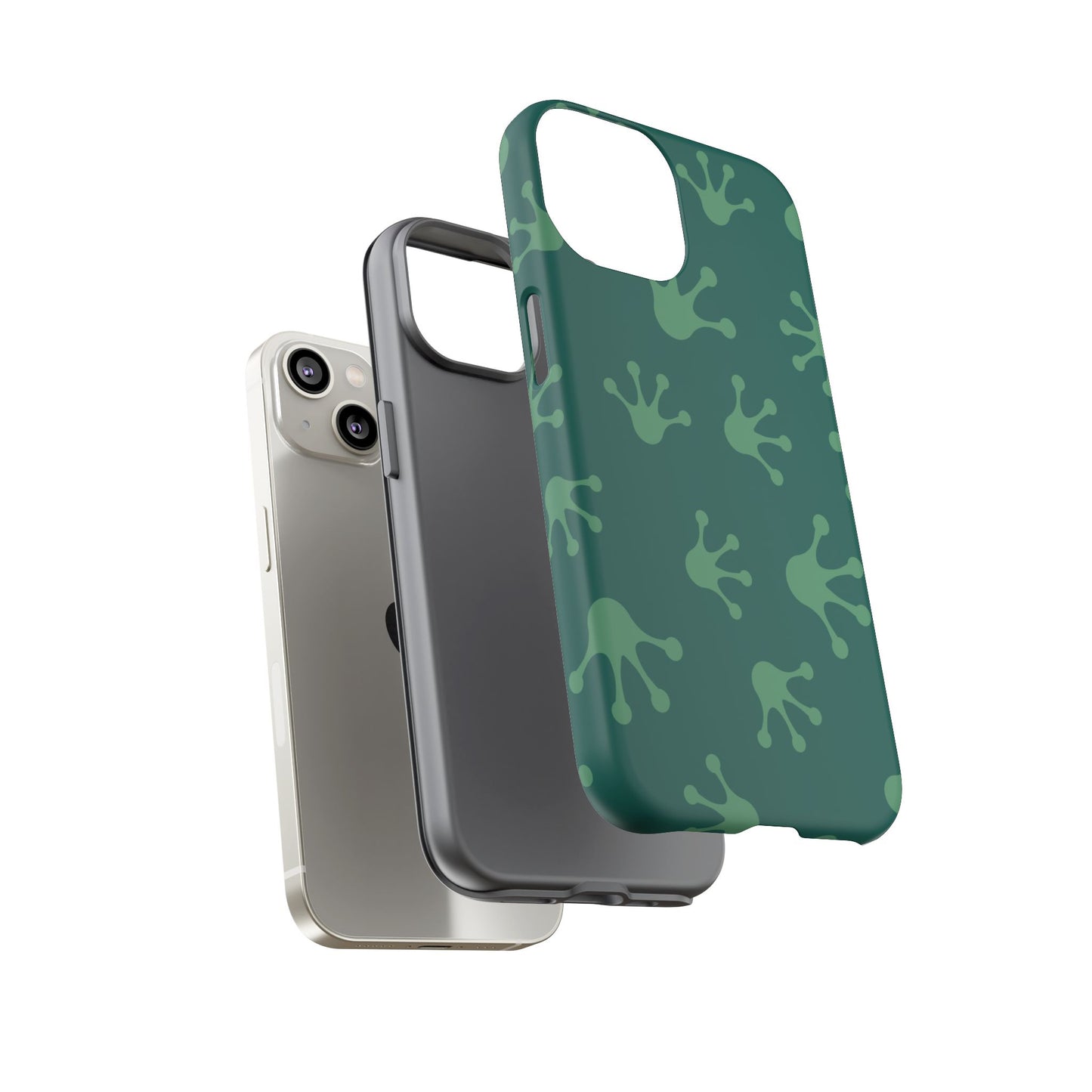 Frog Print Phone Case, Nature Lover Gift, Eco-Friendly Cover, Fun Green Design, Unique Frog Accessories