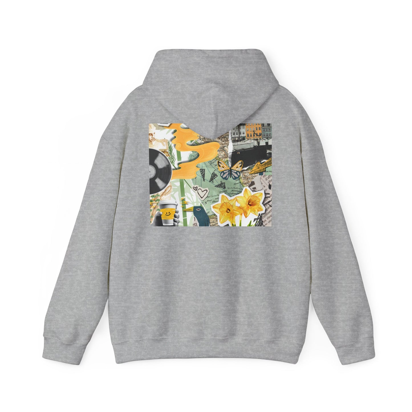 Lotus Flower Unisex Hoodie: Cozy Sweatshirt, Gift for Yoga Lovers, Meditation Apparel, Casual Streetwear, Nature-Inspired Wear, Artsy Collage, Cool Crewnecks